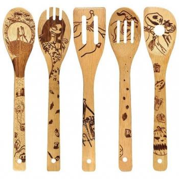 5Pcs Wooden Cooking Utensils Set
