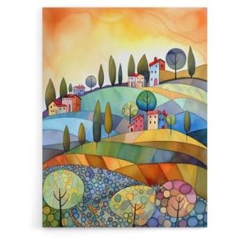 Tuscan Hillside Vista – 12x16 Fine Art Canvas