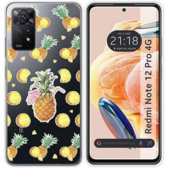 Funda Silicona Transparente Personalizada Xiaomi Redmi Note 12 Pro 4G Piña