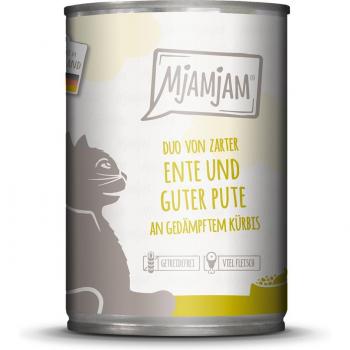 MjAMjAM Duo malse eend & lekkere kalkoen met gestoomde pompoen 400g