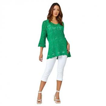 Roman Cotton Crochet Tunic Top