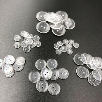 30pcs Clear Plastic 2-Hole Buttons for Sewing PT184
