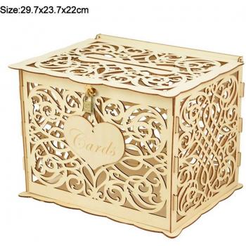 Caja de Recuerdos de Boda Mr & Mrs de Madera