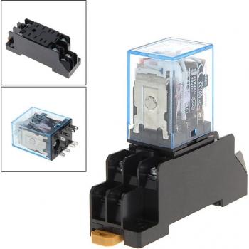 8 Pin PYF08A 220/240 V AC DPDT Relay with Base MY2NJ