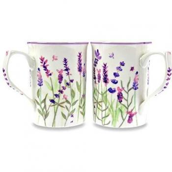 Confezione regalo di due mug serie Lavanda in porcellana