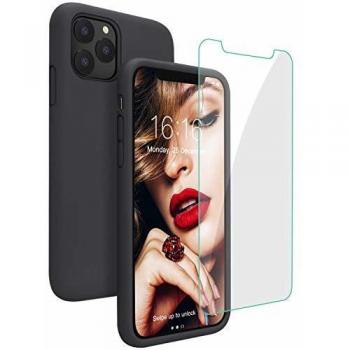 JASBON Gel Rubber Drop Protection Cover for iPhone 11 Pro Max 2019 (Black)