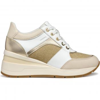 Women’s Geox Zosma A Trainers – Light Gold, Size UK 7.5