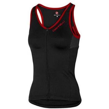 Castelli Solare Débardeur Sans Manches Femme S Noir-Rouge
