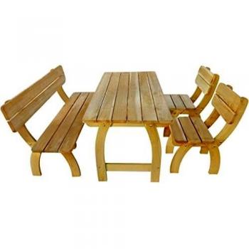 VidaXL Pine Wood Impregnated Outdoor Dining Set for 4