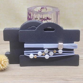 Clip para el cabello de papel, 50 unidades, tarjetas de exhibición kraft/Blanco/Negro, dimensiones 10,5x7,7 cm, accesorios para el cabello con caja de embalaje