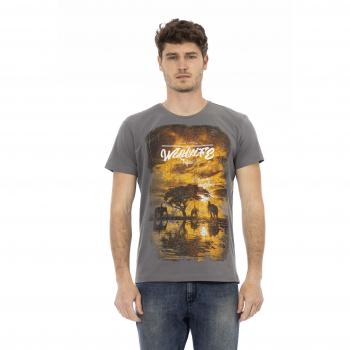Trussardi Gray Cotton T-Shirt - XL