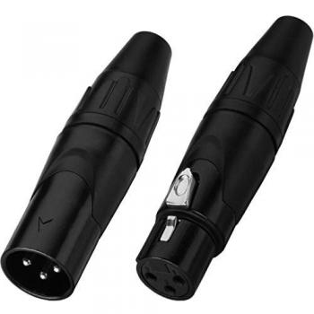 Spina Elettrica XLR Monacor 1 m – Nero