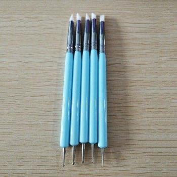 Silikon‑Edelstahl‑Weichenset (5 Teile) – Keramische Tonne – Zweiköpfiges Modellierungsinstrument – 2 Farben