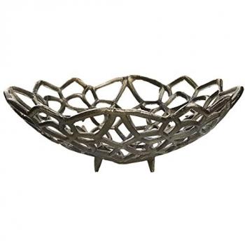 Beliani - Dekoschale Silber aus Aluminium 37 cm