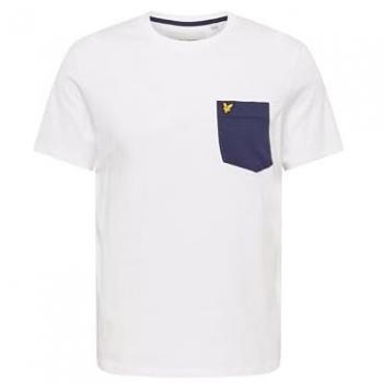 T-Shirt Uomo Lyle & Scott Taschino a Contrasto Bianco Blu M