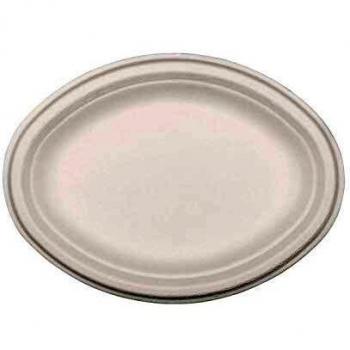 Plato de fibra natural Nupik 26 cm apto microondas 50 unidades