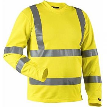 Camiseta AntUV Blanca Ladera – Manga Larga, Cuello en V, Visibilidad Alta