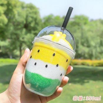 350ml Double Layer Summer Crushed Ice Bottle