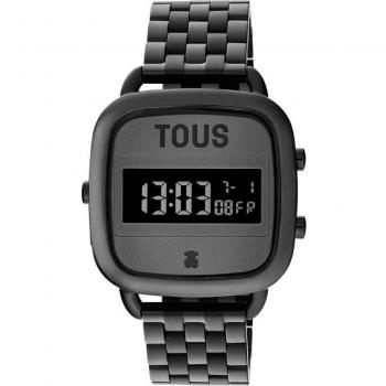 Tous - Reloj de mujer digital D-Logo con brazalete de acero IP negro