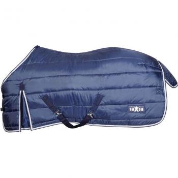 Pferde-Stalldecke WeatherBeeta Saxon – Channel Quilt Standard Medium 140 cm, 200 g, Navy & Weiß