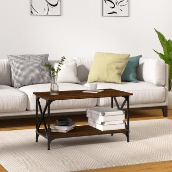 VidaXL Engineered Wood and Iron Coffee Table 80x45x45 cm