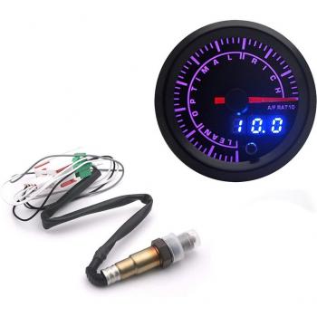 2 52mm 7-Color LED Dual Display Air-Fuel Ratio Gauge