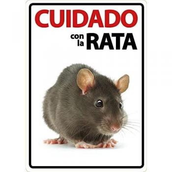 MAGNET & STEEL Señal A5 'Cuidado con la Rata'