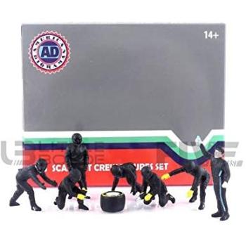 Pit Crew Elite: 7-Figure 1/43 Scale F1 Team Kit (Black)