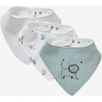 Set de 3 Baberos Bandana VERTBAUDET de Gasa de Algodón