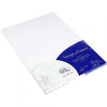 LALO 43350L - Étui de 25 Cartes Pliées - Format A4 (21x29,7cm) - 250g/m² - Coloris Vert Gazon - Correspondance Haut de Gamme - Papier