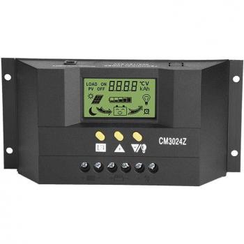 Regulador de Generador CM3024Z 12V/24V 30A Modo Carga LCD