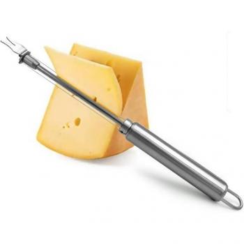 Stainless Steel Cheese Slicer with Divider and Spreader, 5 Replacement Cutting Wires