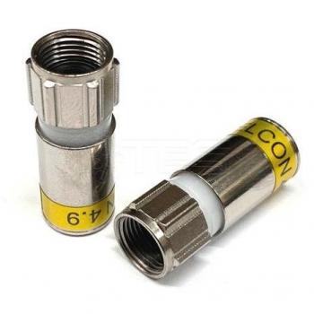 Cabelcon F-6-TD 4.9 HQ - gelb - wasserdichter F-Stecker