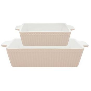 Greengate Auflaufform Alice creamy fudge klein Set2, Ofenware