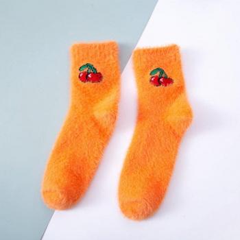 Harajuku Jogging‑Socken im Zitronen‑Design – Lange Winterversion