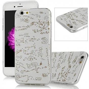 Funda iPhone 6/6S - Lanveni Carcasa Suave TPU Gel Silicona ultra Slim para iPhone 6/6S 4.7 pulgadas Bumper Tope Shock-Absorción y Anti-Arañazos Borrar Espalda Flexible Case Cover - Patrón Fórmula Función Diseño