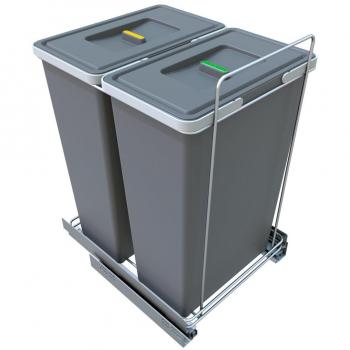 Poubelle encastrable Cloisonnée 70 L PF01‑53A2 (Elletipi Ecofil)