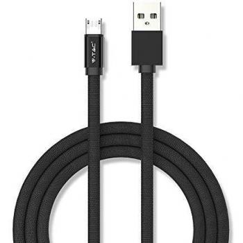 V-Tac Cavo Rapido da Micro-USB a USB-A, 1 metro, nero