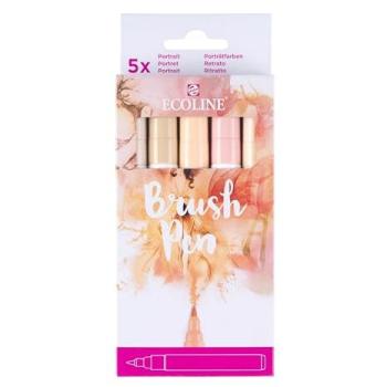 Talens Ecoline Brushpen Set in Rosa, 5 Stück