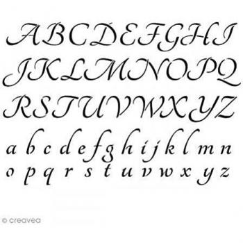 Alphabet Artemio Pochoir A4 Plastique Gris 215x02x24cm