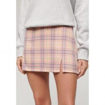 Mini-jupe à carreaux rose Superdry femme taille 36