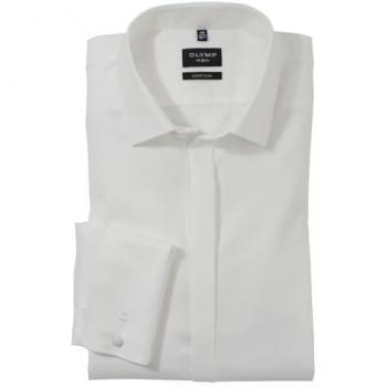 OLYMP No. Six Slim Fit Smokinghemd aus Twill, Größe 41