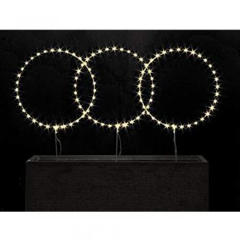 Set 3 Cerchi Luminosi MicroLED 105 Bianco Classic