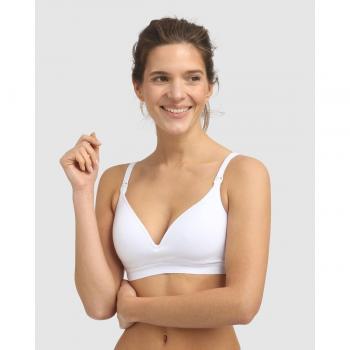 Sujetador de Lactancia Sin Aros 0099H Mujer Copa E Blanco