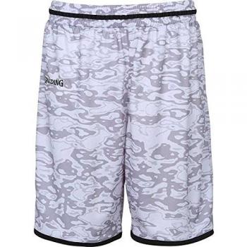 Spalding Move Short Herren Junior – XL – Weiß‑Graue Camouflage