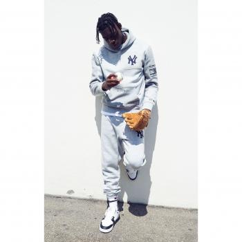 Pantaloni da Tuta Fleece MLB NY Grigio Chiaro
