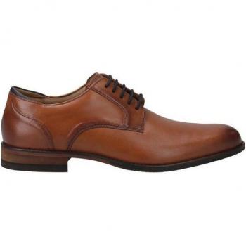 Chaussures Clarks Arlo Lacets Plat Cuir Marron