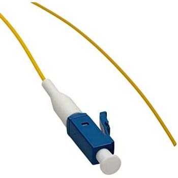 OS2 Fibre Optic LC Pigtail Simplex SM 9/125 Splicing LSZH Cable 1m Orange (Kenable brand)