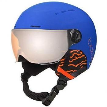 Bollé Kinder Quiz Visor Skihelm, Mattes Königsblau, Größe 52-55 cm