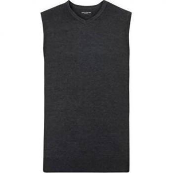 Jersey de punto negro sin mangas para hombre XL Russell Collection